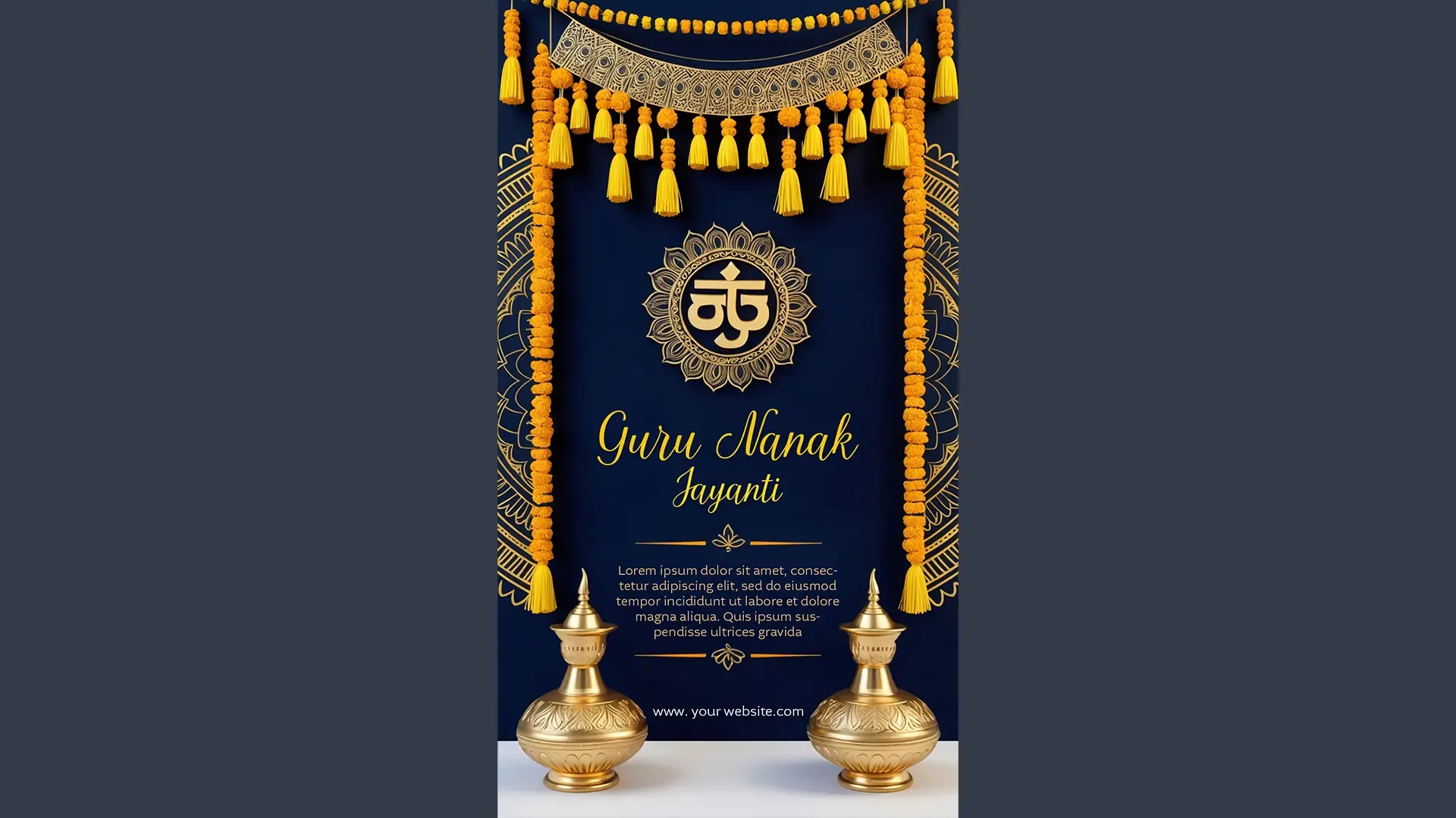 Divine Guru Nanak Jayanti Greeting Card Instagram Story